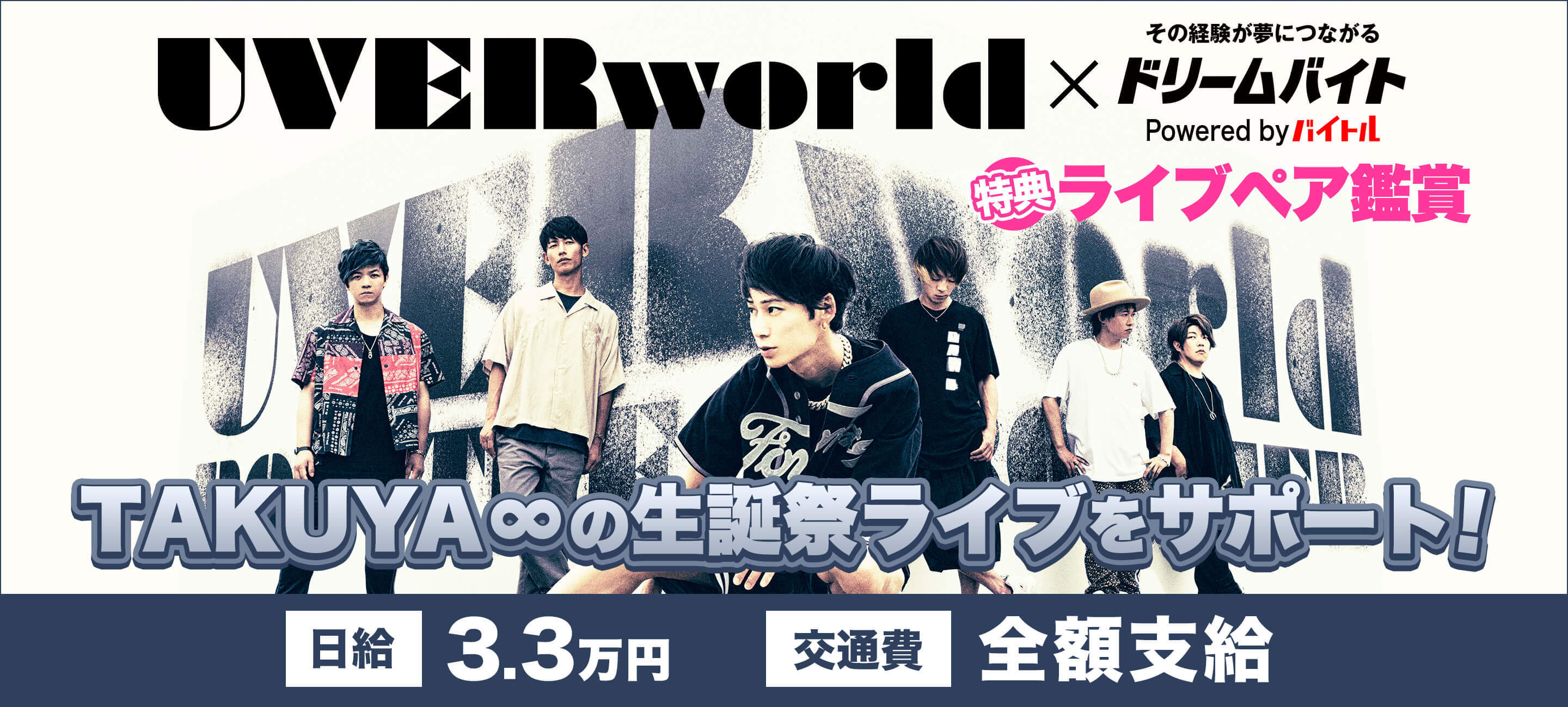 日本を代表する大人気ロックバンド Uverworldのライブをサポートできる