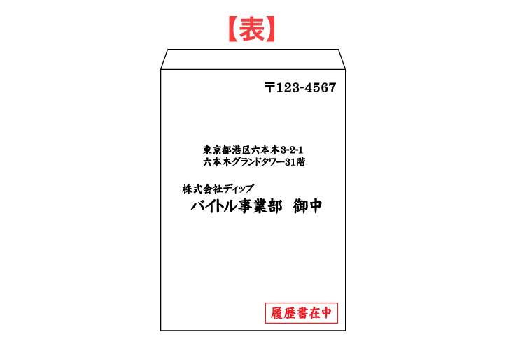 宛名 郵送 履歴 書